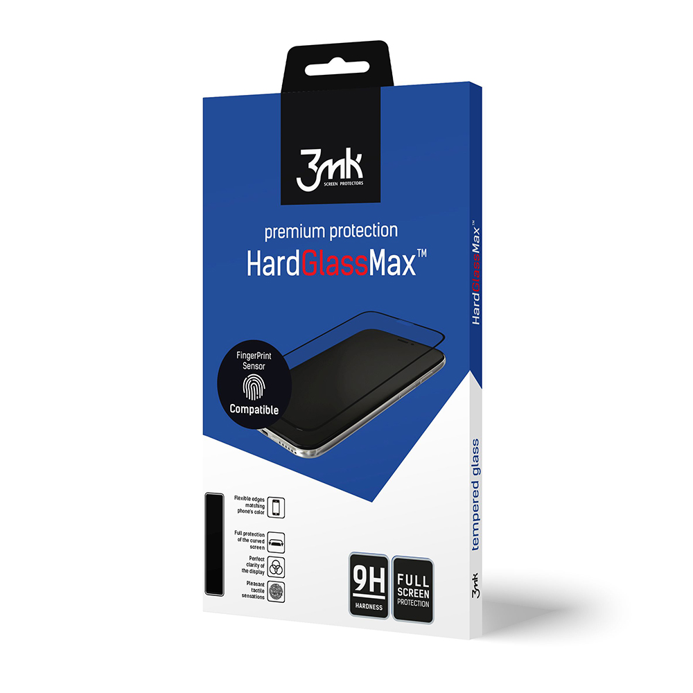 3MK HardGlass Max FingerPrint czarny Xiaomi Mi Note 10 Lite