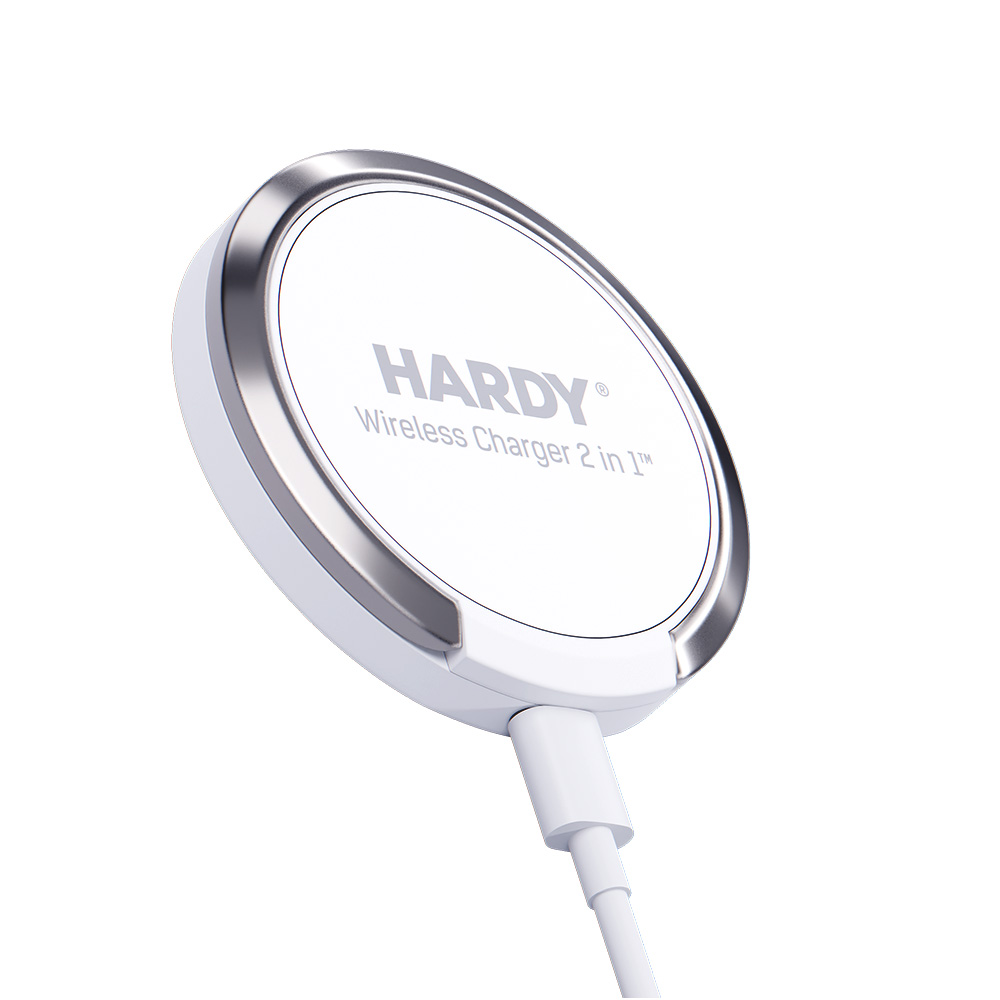 3mk �adowarka bezprzewodowa Hardy Wireless Charger 2in1 15W White / 11
