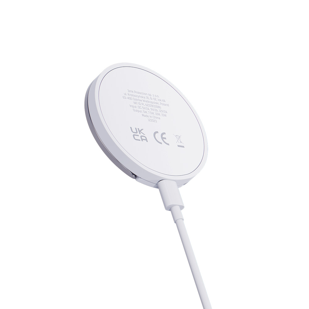 3mk �adowarka bezprzewodowa Hardy Wireless Charger 2in1 15W White / 3