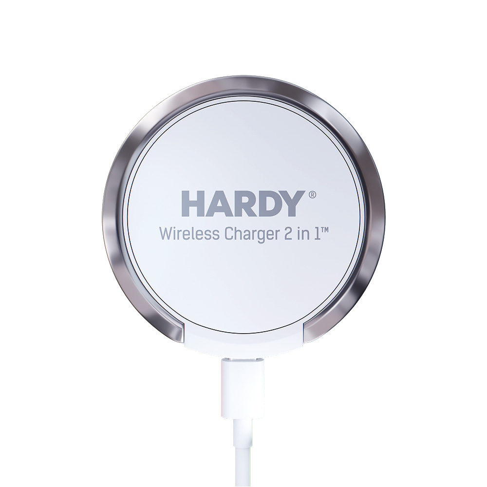 3mk �adowarka bezprzewodowa Hardy Wireless Charger 2in1 15W White / 9