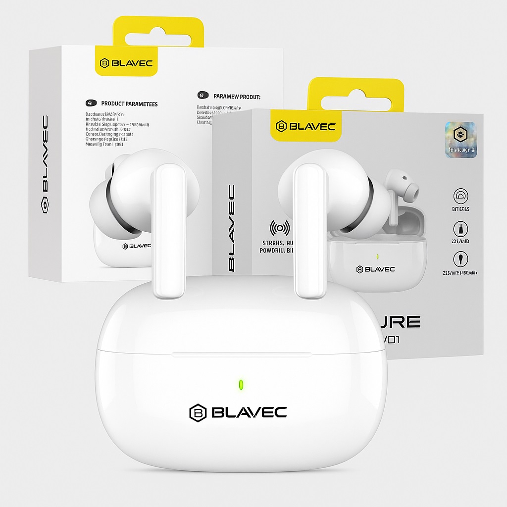 S�uchawki bezprzewodowe bluetooth Blavec TWS douszne dokana�owe bia�e Samsung Galaxy A10 / 2