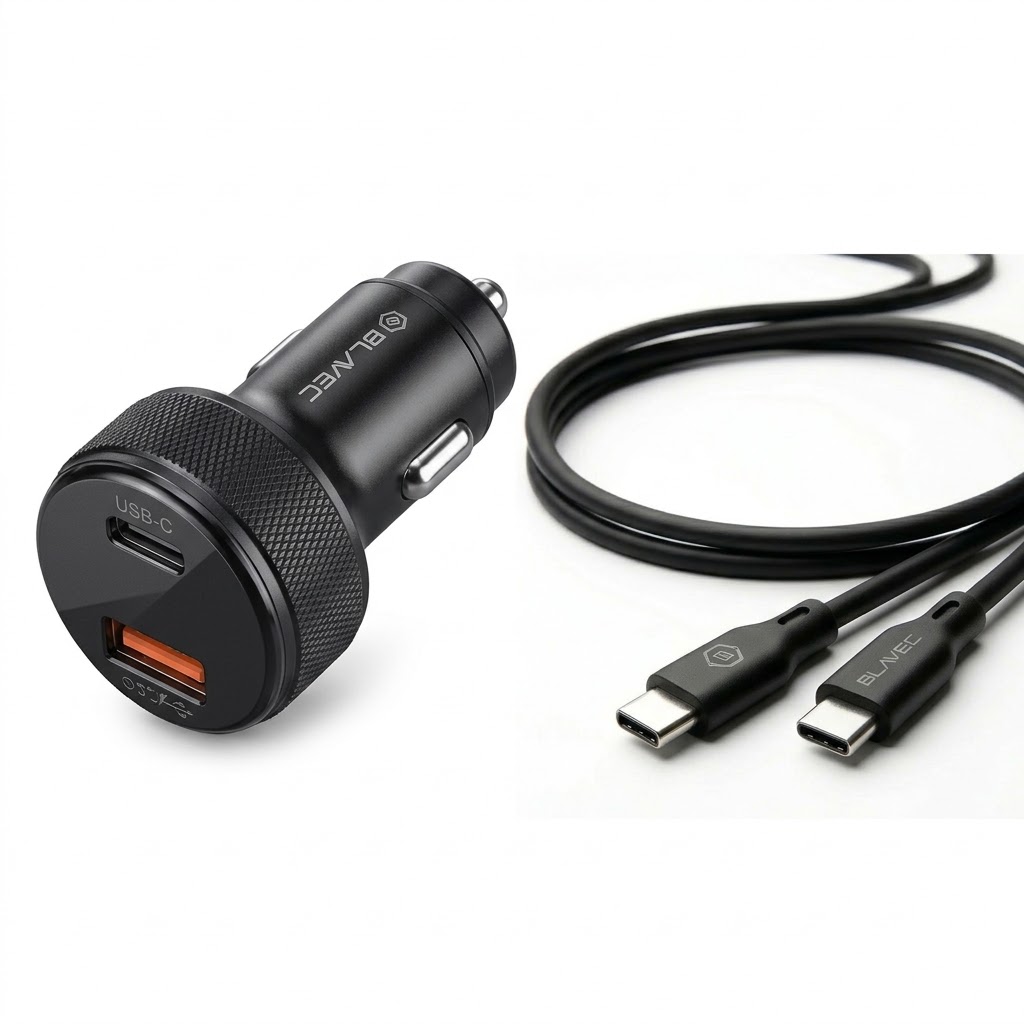 �adowarka samochodowa Blavec 48W PD USB-C USB-A czarna Motorola Moto E22S / 2