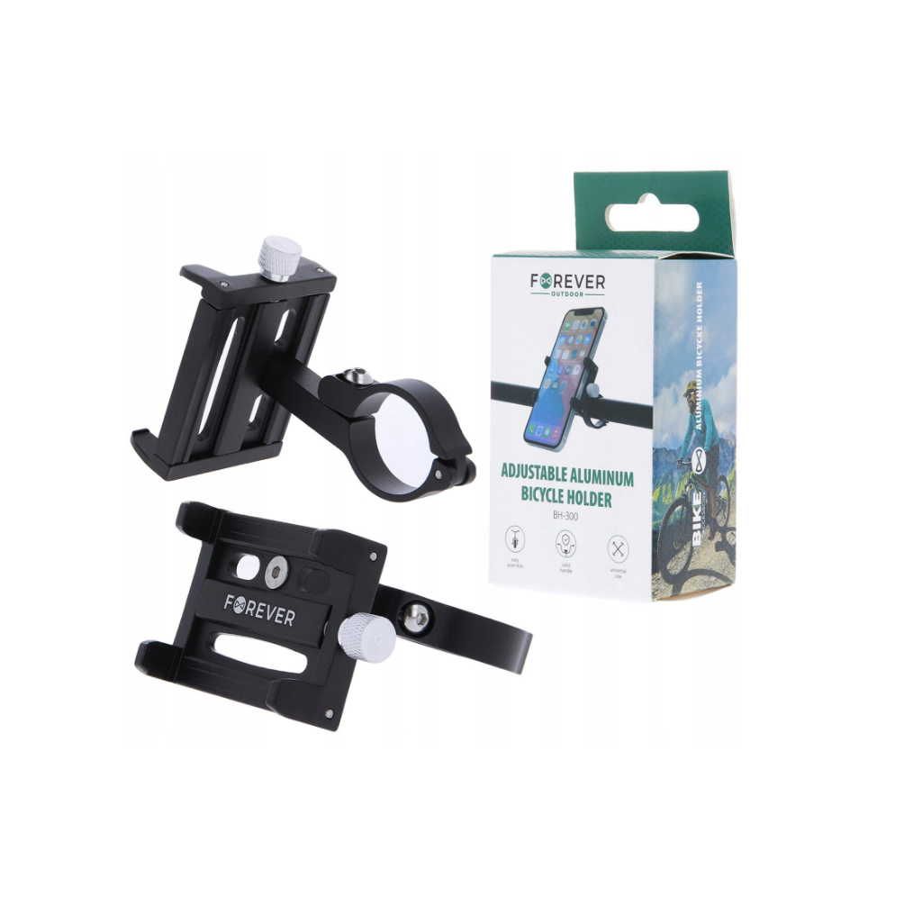 Uchwyt na telefon do roweru montowany na kierownic� aluminiowy czarny Samsung Galaxy F02S / 2