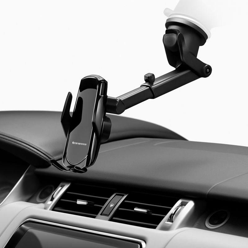 Uchwyt na telefon do samochodu z ładowarką indukcyjną Forcell Qi 15W czarny Samsung Galaxy F02S Uchwyt na telefon do samochodu z ładowarką indukcyjną Forcell Qi 15W czarny Samsung Galaxy F02S