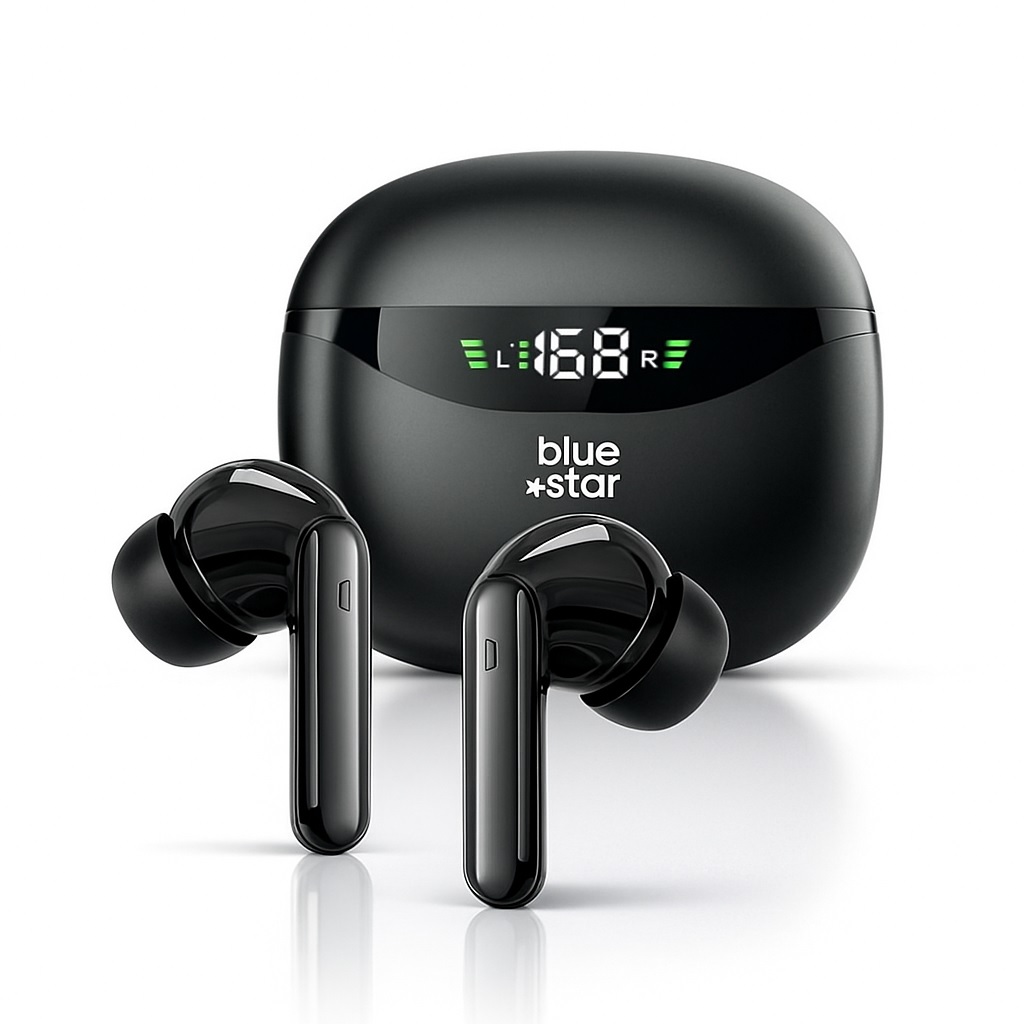 S�uchawki bezprzewodowe bluetooth Blue Star TWS douszne dokana�owe czarne Samsung Galaxy A10 / 2