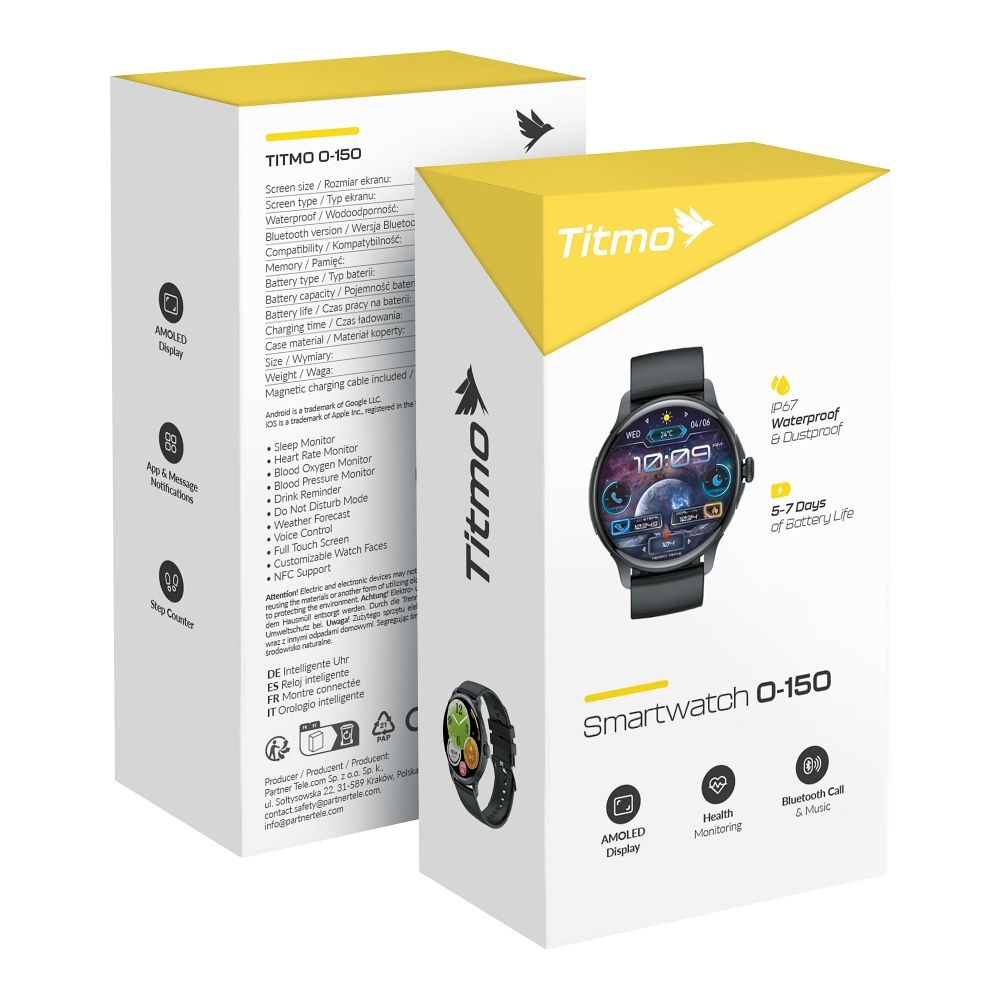 Smartwatch TITMO O-150 AMOLED 1,43