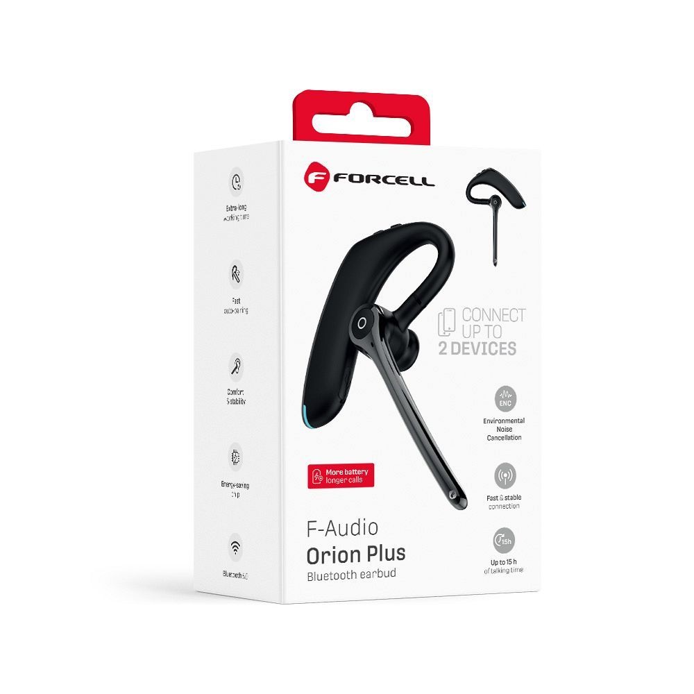 S�uchawka Bluetooth Forcell Orion Plus BT 6.0 ENC czarna OnePlus Nord N100 / 8