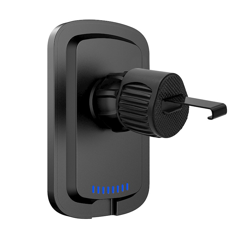Uchwyt samochodowy na telefon do kratki Maxlife magnetyczny z �adowaniem bezprzewodowym 15W czarny Samsung Galaxy A3 (2016) A310 / 3