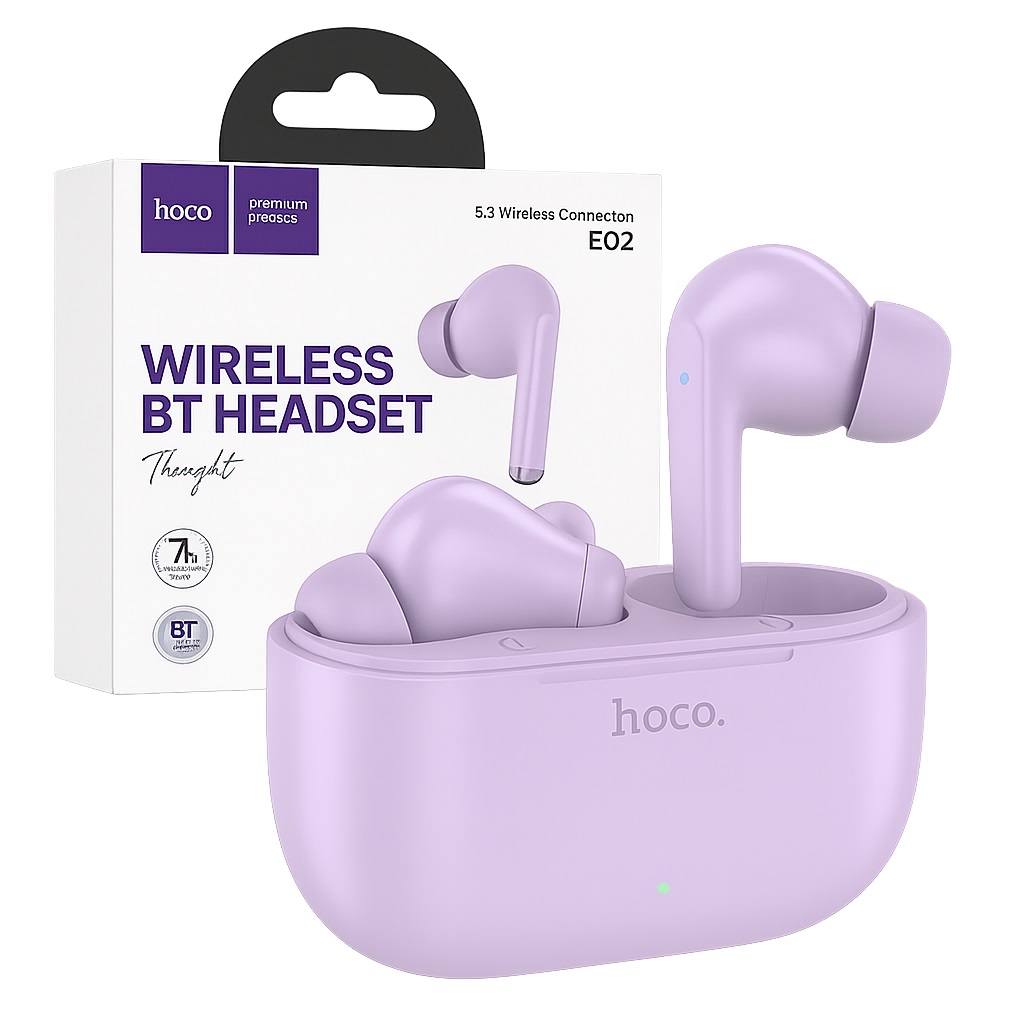 Hoco TWS EQ2 5.3 Bluetooth fioletowe s�uchawki bezprzewodowe Samsung Galaxy A10 / 7