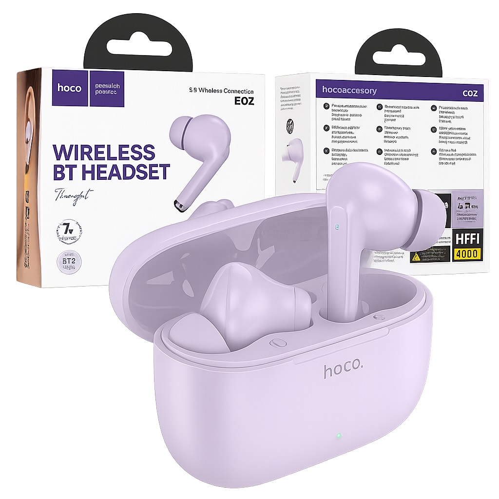 Hoco TWS EQ2 5.3 Bluetooth fioletowe s�uchawki bezprzewodowe Samsung Galaxy A10 / 8