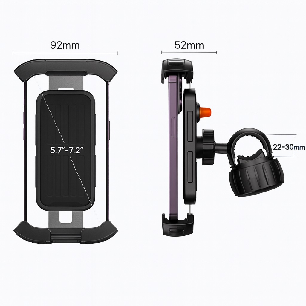 Uchwyt rowerowy do telefonu na kierownic� Baseus QuickGo czarny Samsung Galaxy F12 / 2