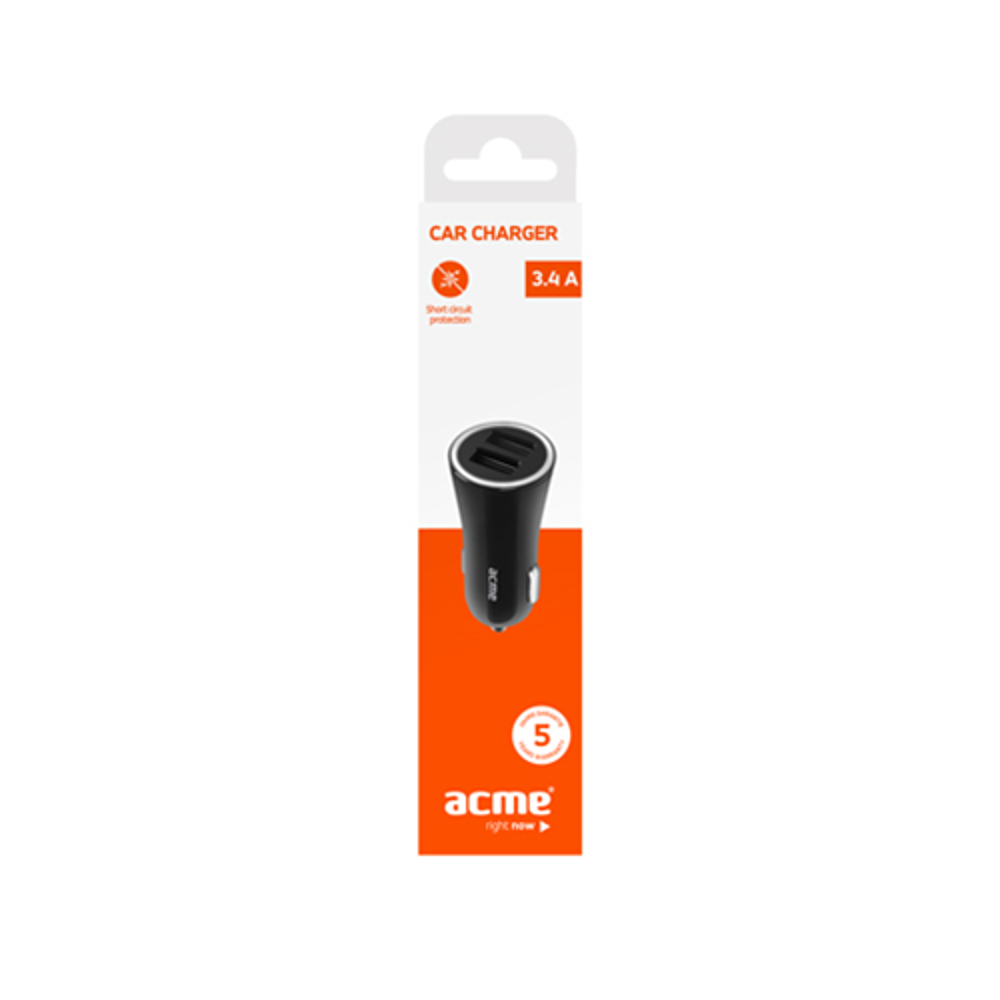 Acme Europe �adowarka samochodowa CH104 USB 2-portowa (3,4 A) / 5