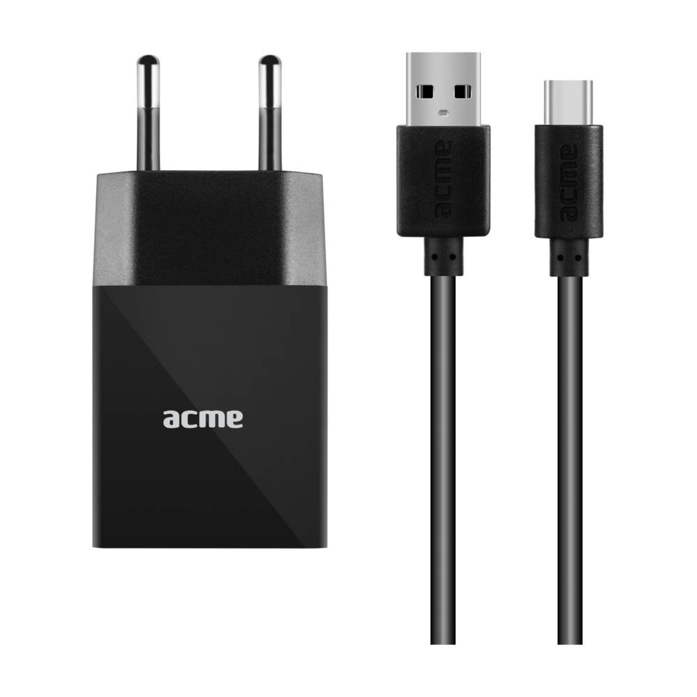 Acme Europe �adowarka sieciowa CH212 Type-C, 1xUSB (2,4 A) czarna