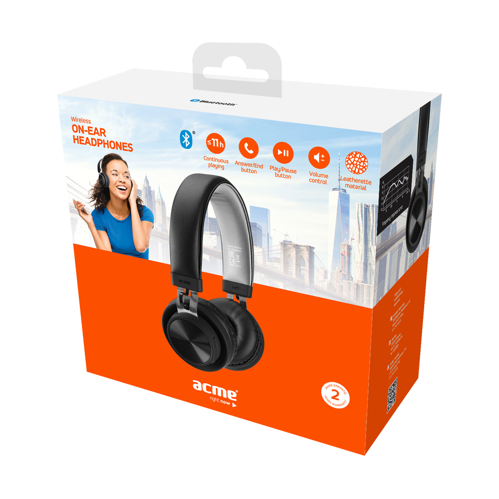 Acme Europe s�uchawki bezprzewodowe nauszne BH203G szare / 6