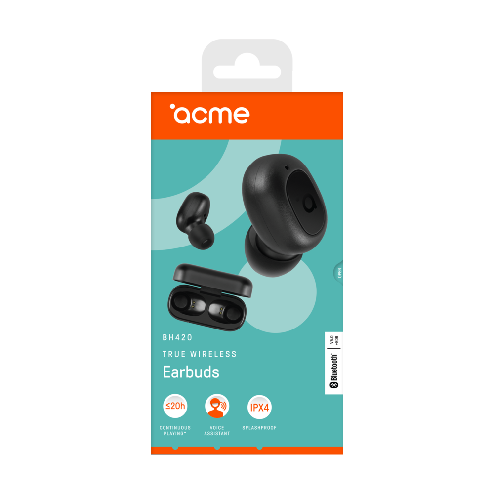 Acme Europe s�uchawki Bluetooth BH420 TWS czarne / 4