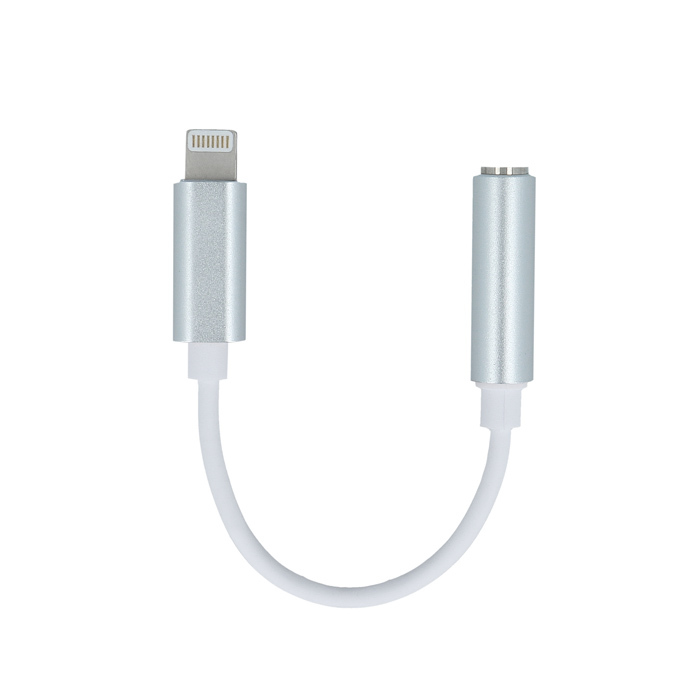 Adapter do iPhone 8-PIN-audio jack 3,5 mm biay