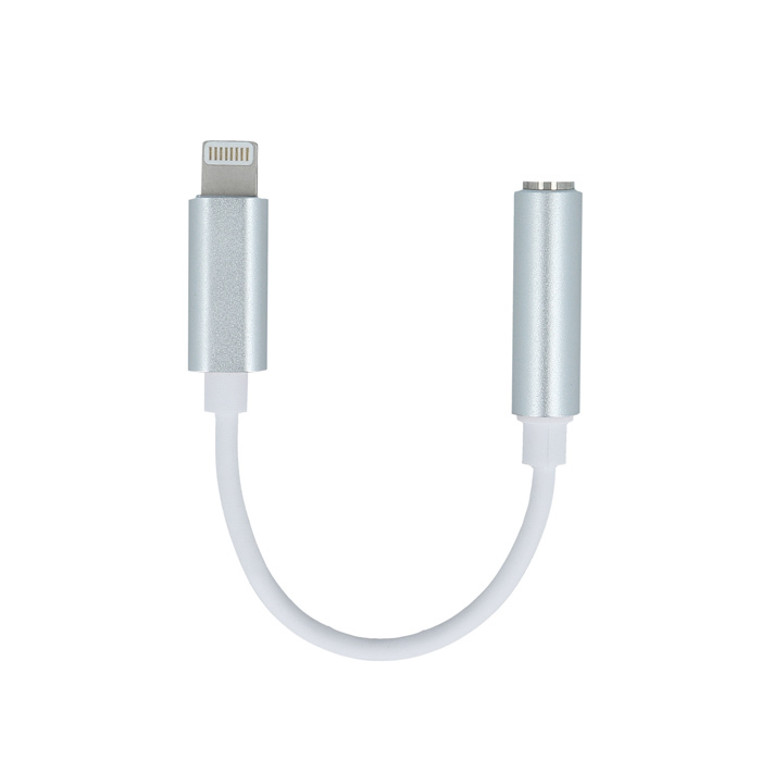Adapter do iPhone 8-PIN-audio jack 3,5 mm bia�y