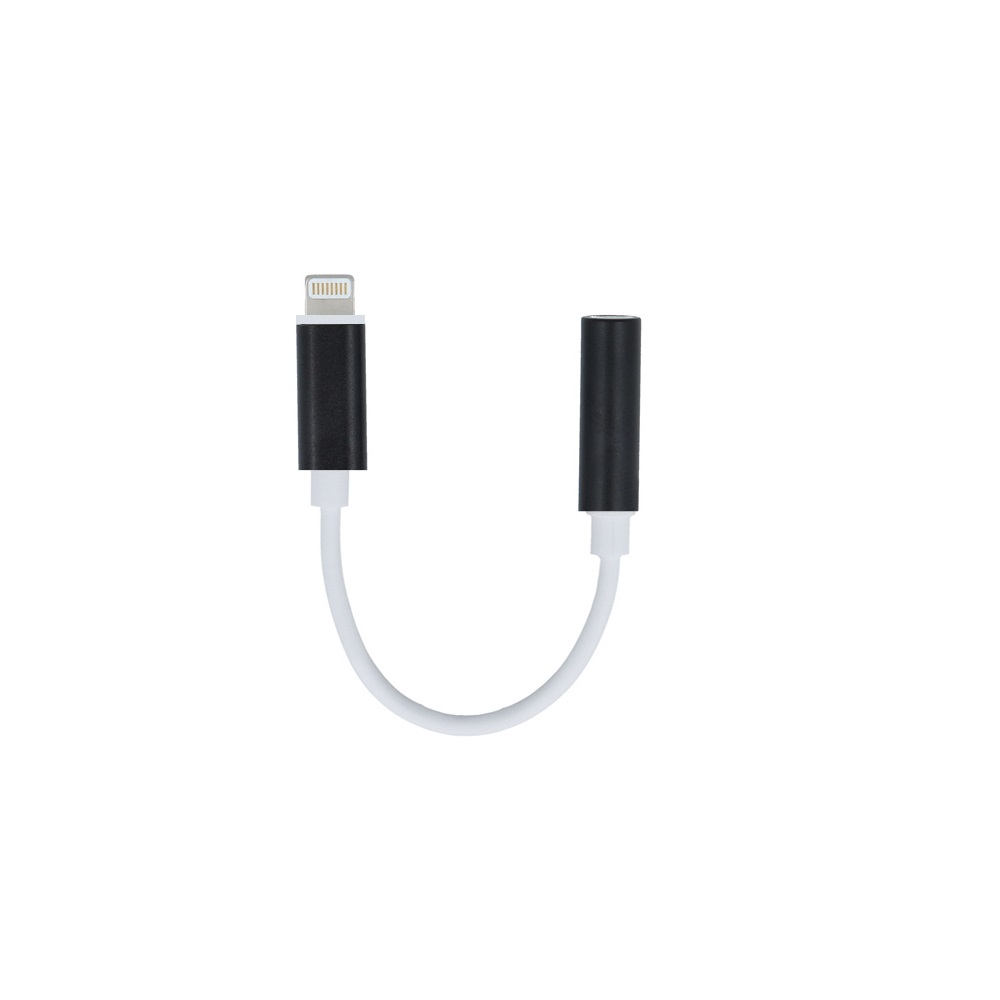 Adapter do iPhone 8-PIN-audio jack 3,5 mm czarny