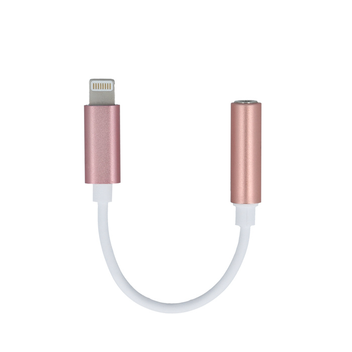 Adapter do iPhone 8-PIN-audio jack 3,5 mm r�owy