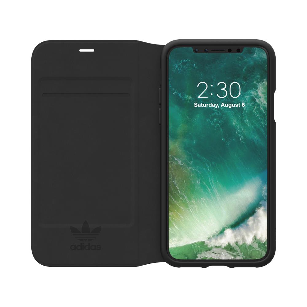 Adidas iPhone X/ iPhone XS New Basics czarne book case Apple iPhone XS / 3