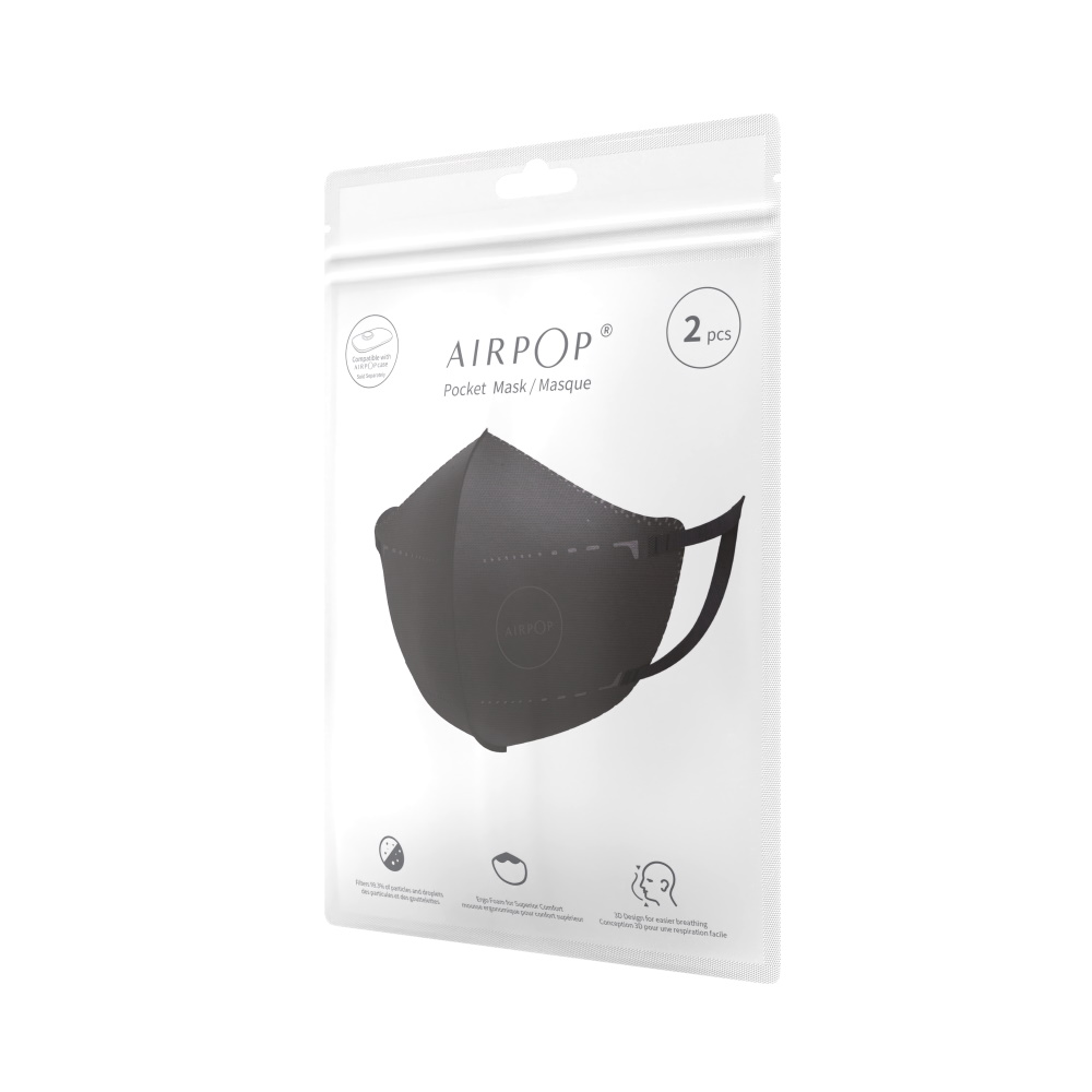 AirPOP maska Pocket NV 2szt czarna / 6