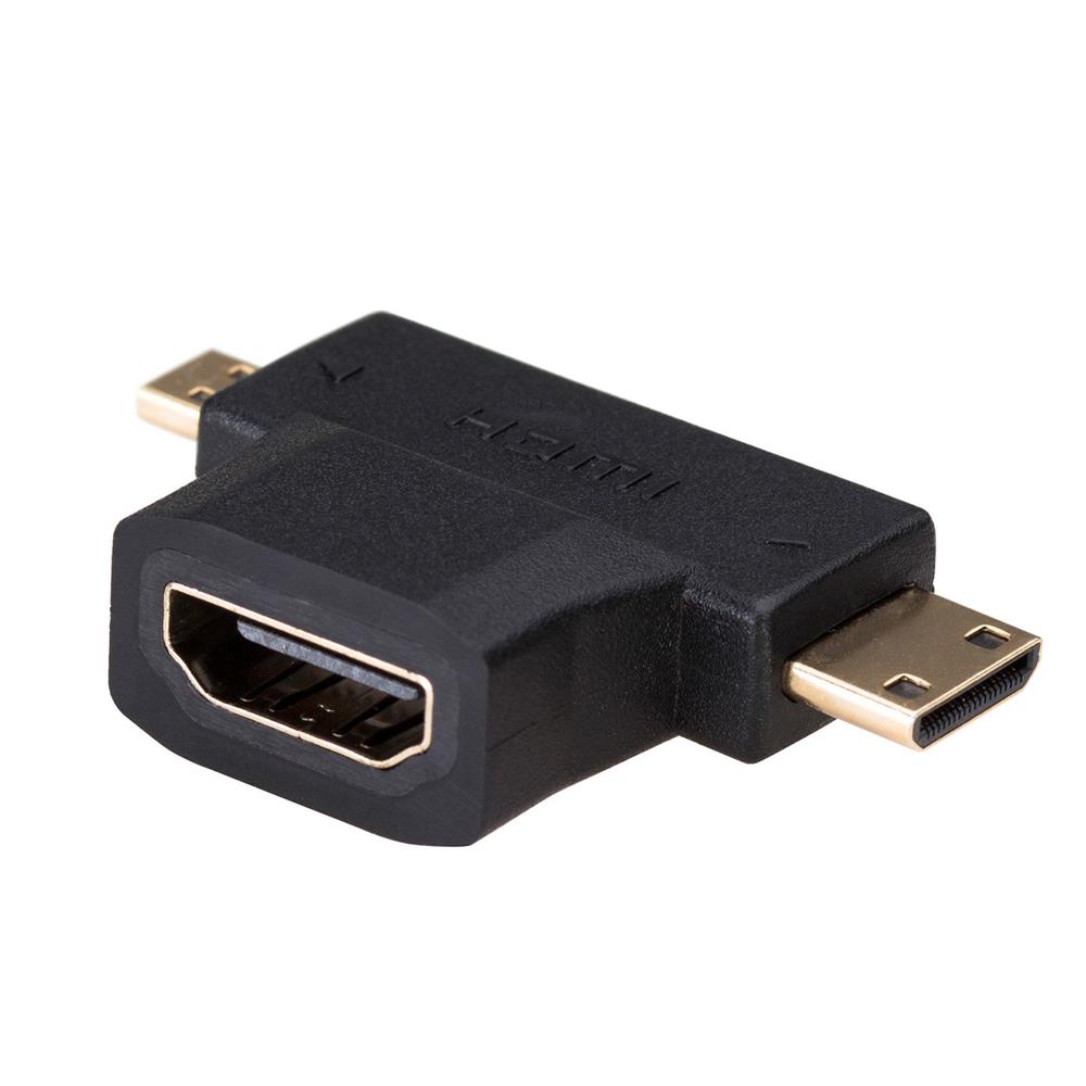 Akyga adapter AK-AD-23 HDMI (f) / mini HDMI (m) / micro HDMI (m)