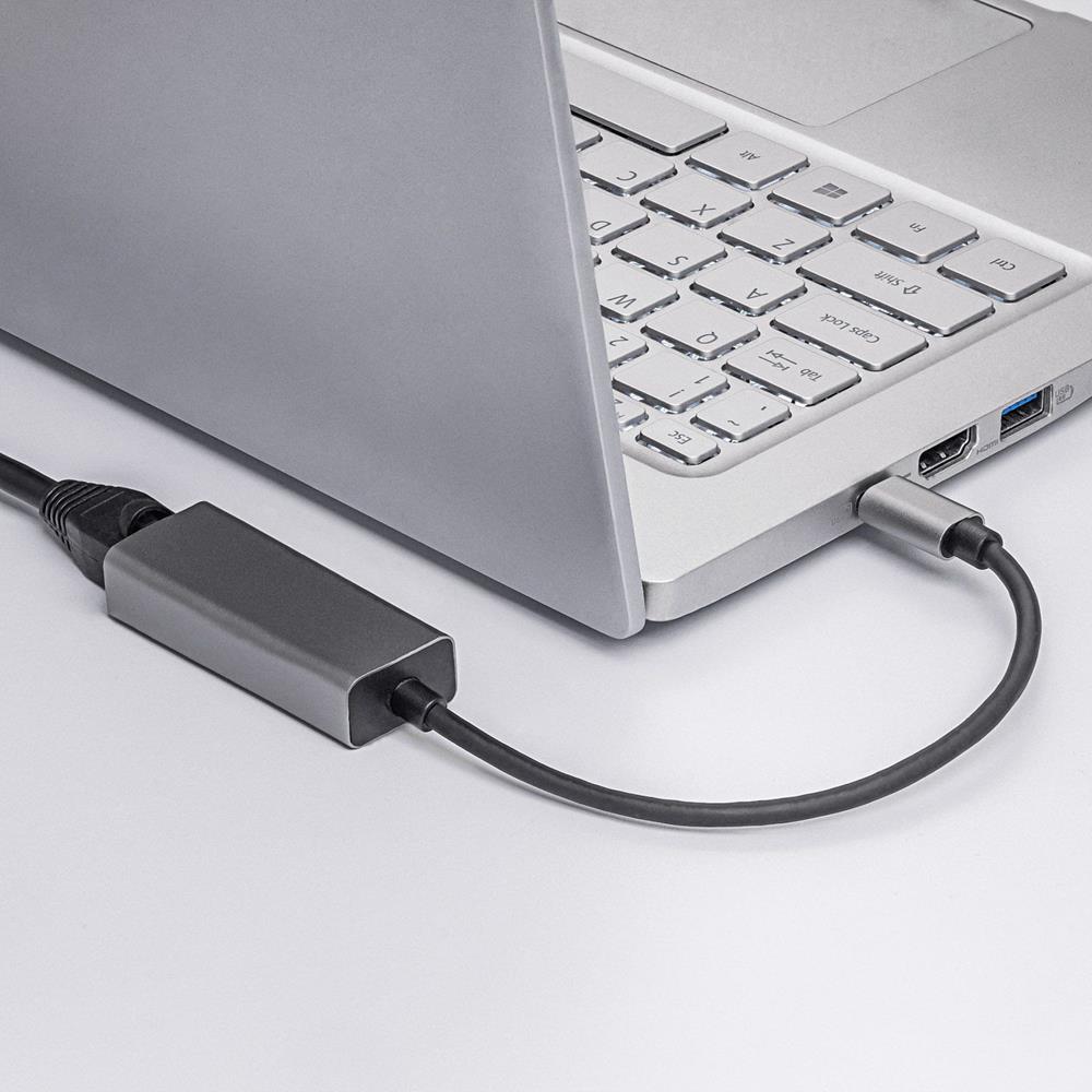Akyga adapter z kablem AK-AD-65 karta sieciowa USB type C (m) / RJ45 (f) 10/100/1000 ver. 3.0 15cm / 3