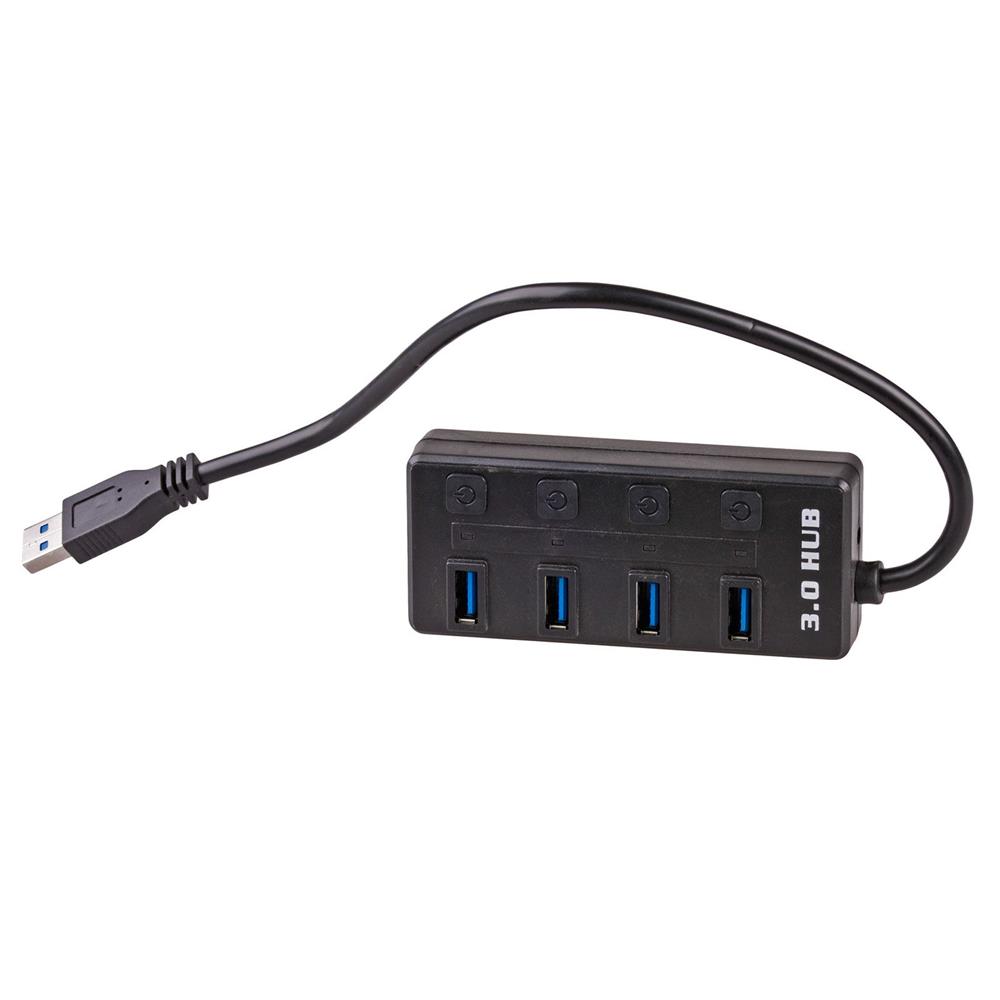 Akyga Hub USB AK-AD-33 aktywny USB A (m) / 4x USB A (f) wy��czniki ver. 3.0 15cm