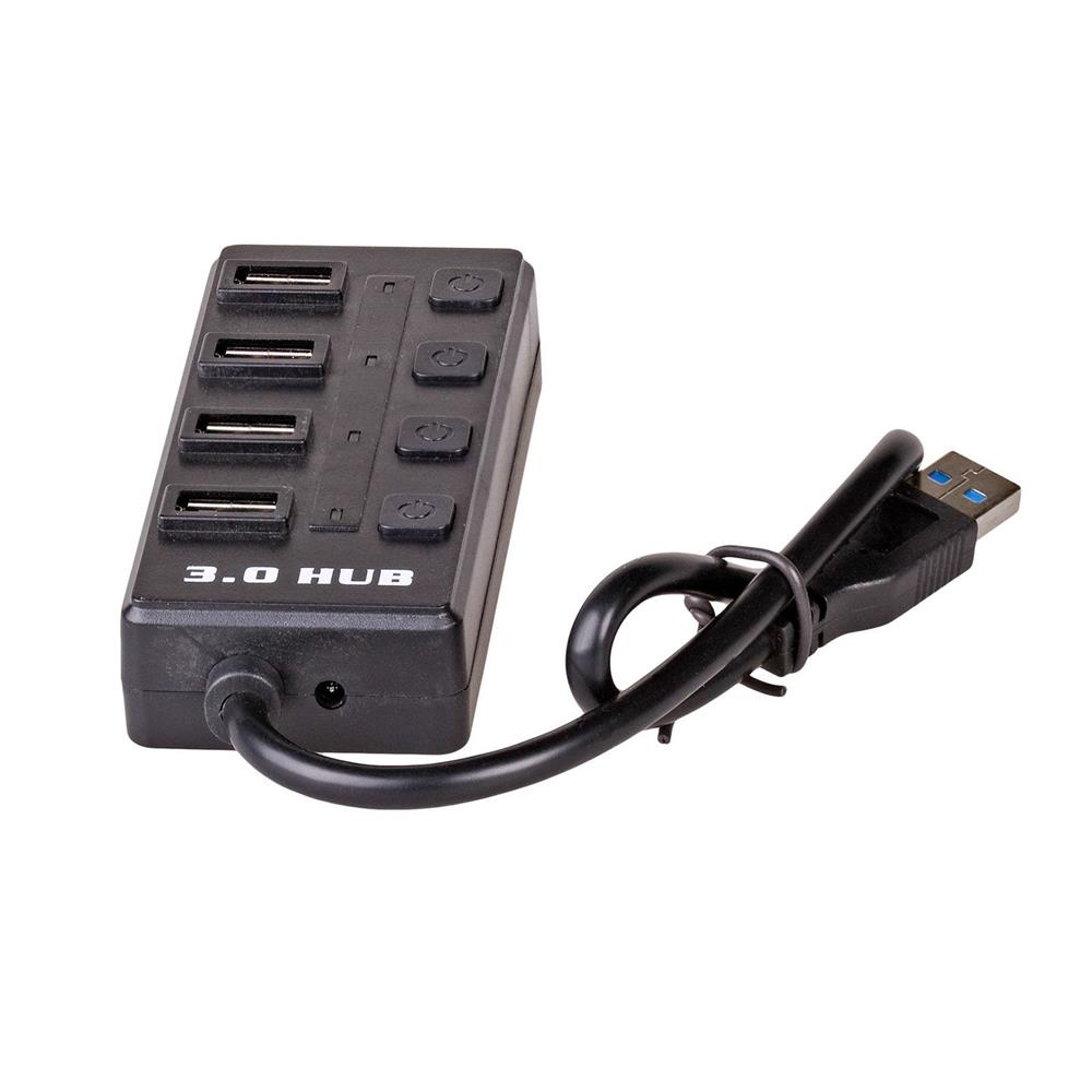 Akyga Hub USB AK-AD-33 aktywny USB A (m) / 4x USB A (f) wy��czniki ver. 3.0 15cm / 2