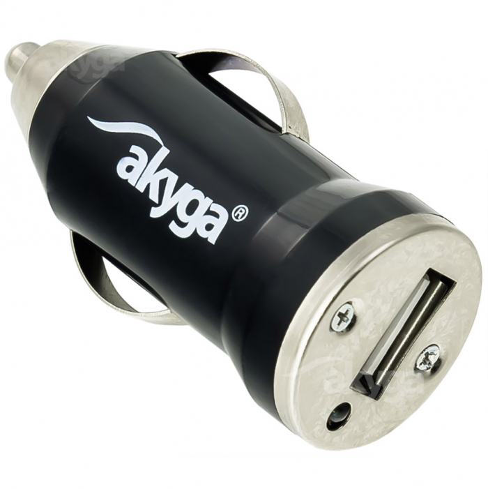 AKYGA �adowarka samochodowa  AK-CH-01  12V  USB 1000mA czarna