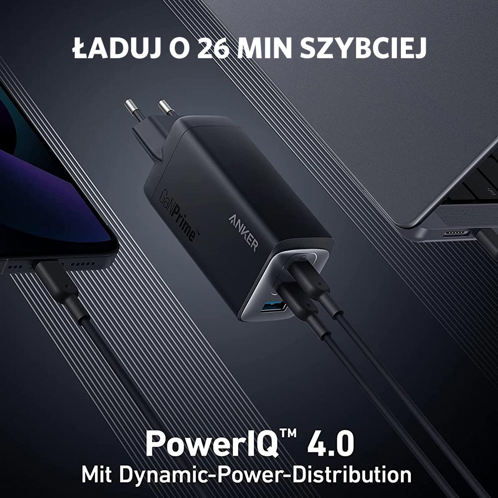 Anker �adowarka Anker GaNPrime 737 120W 1x USB-A 2x USB-C / 2