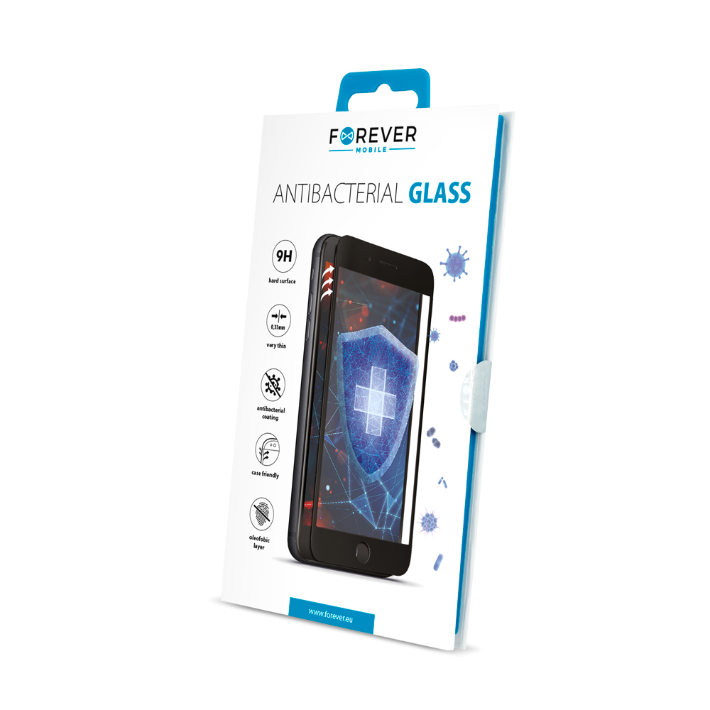 Antybakteryjne Szko hartowane Tempered Glass Forever czarna ramka Apple iPhone 11 Pro Max
