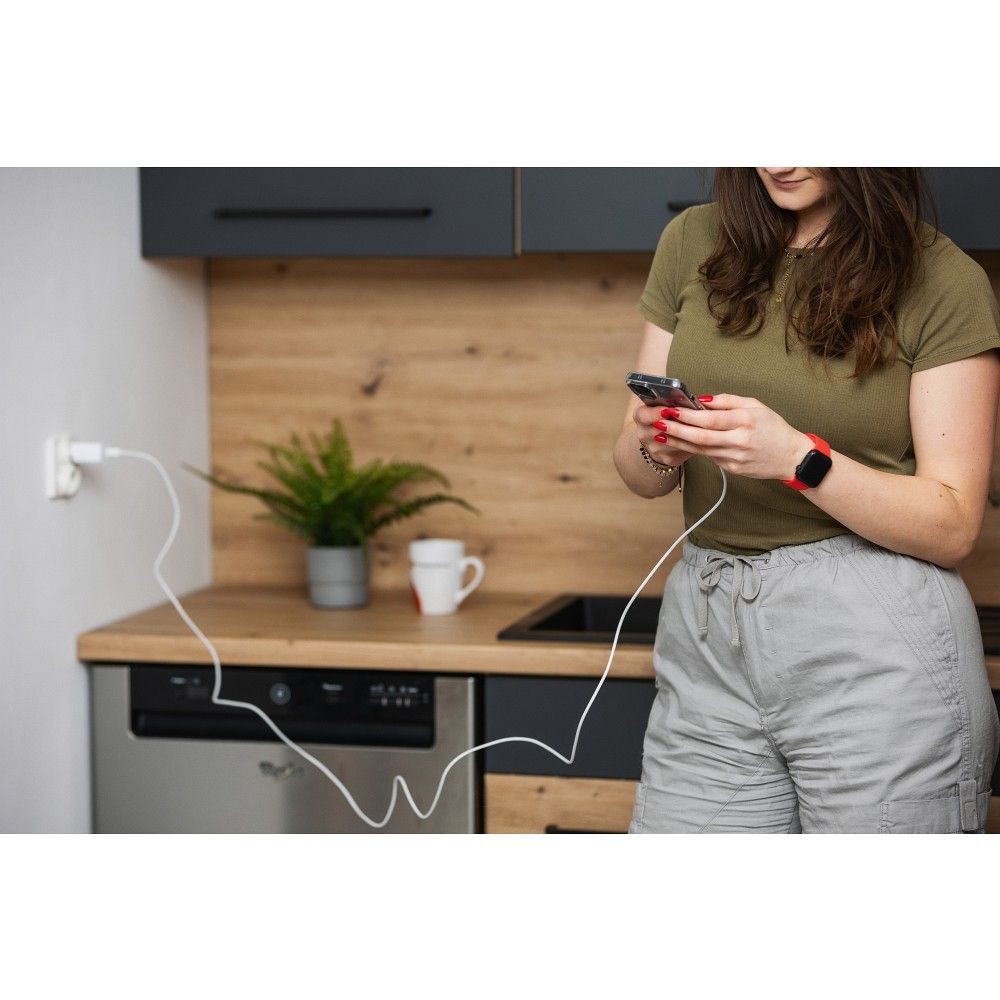 Bardzo długi kabel do ładowarki FORCELL USB-C 60W 3m biały Samsung Galaxy M62 / 4 Bardzo długi kabel do ładowarki FORCELL USB-C 60W 3m biały Samsung Galaxy M62 / 4