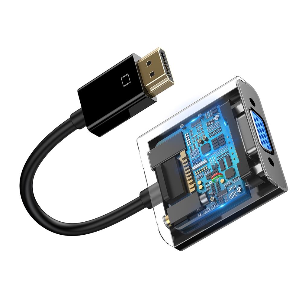 Baseus adapter HDMI 4K do VGA czarny / 4