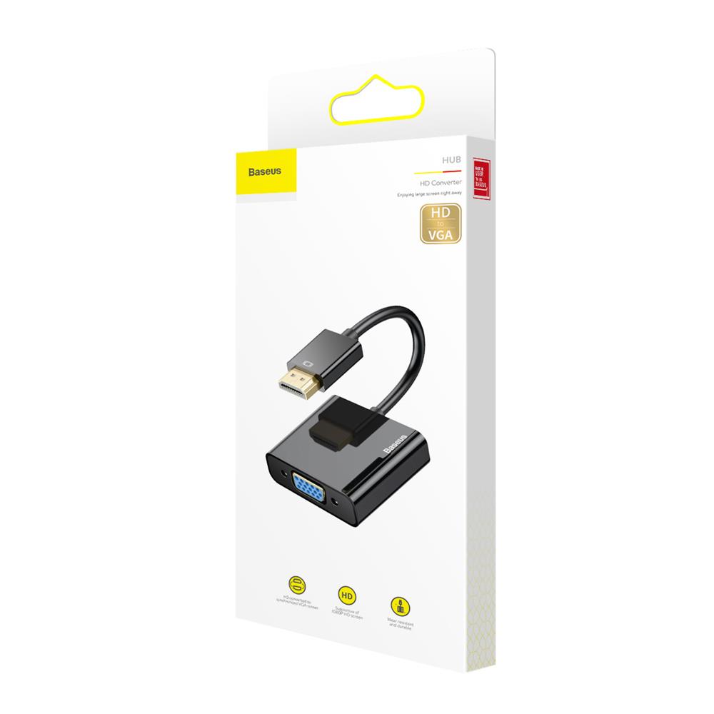 Baseus adapter HDMI 4K do VGA czarny / 6