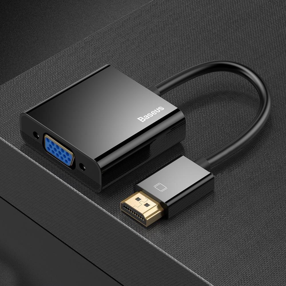 Baseus adapter HDMI 4K do VGA czarny / 7