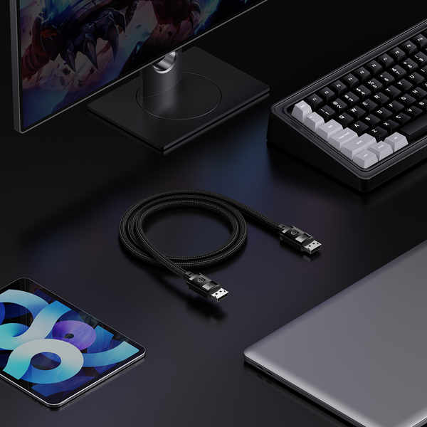 Baseus adapter High Definition Series DP 8K to DP 8K Cable 3m Cluster czarny / 6