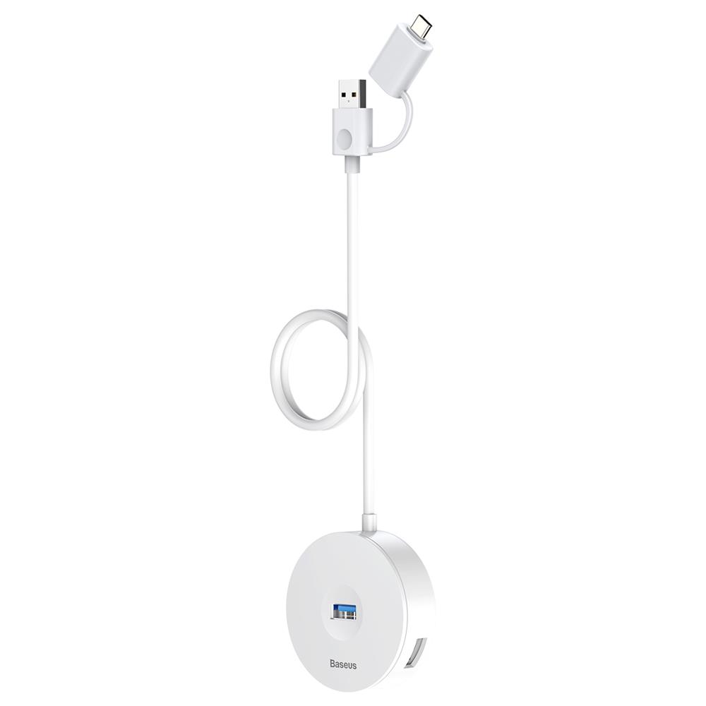 Baseus adapter HUB USB-A/typ-C do 4xUSB bia�y 1m / 3