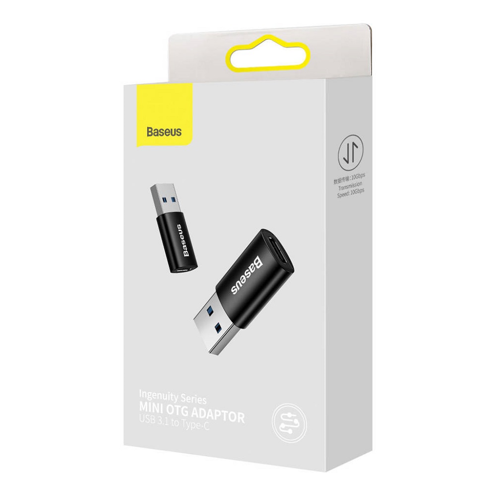 Baseus adapter Ingeniuity USB-A 3.1 do USB-C czarny OTG / 3