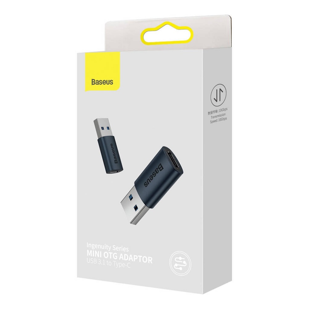 Baseus adapter Ingeniuity USB-A 3.1 do USB-C niebieski OTG / 3