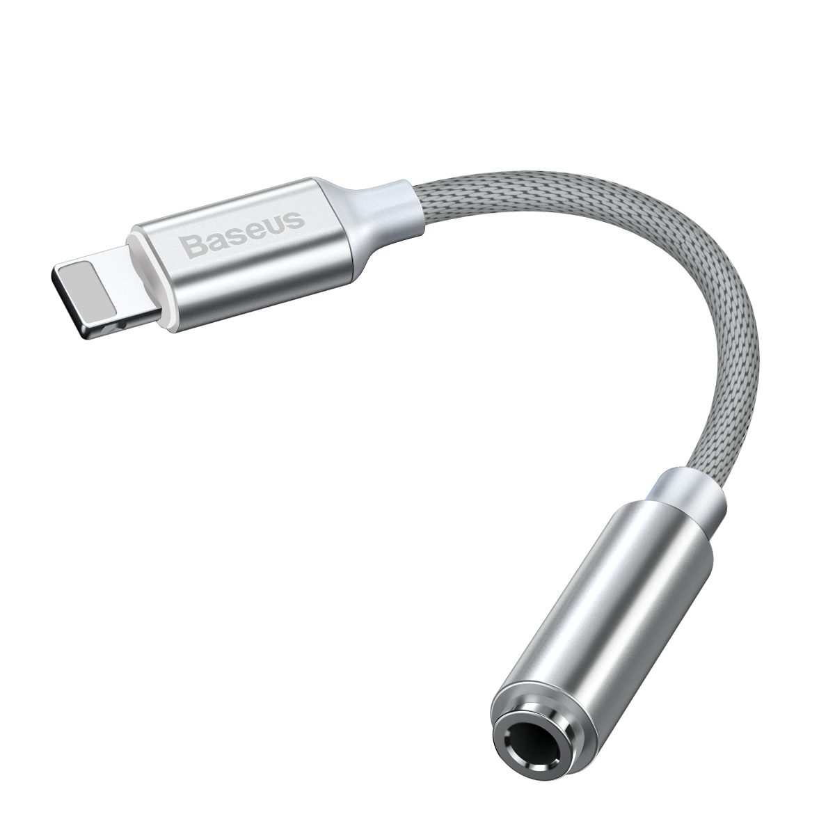 Baseus adapter L3.5 8-pin do jack 3,5mm srebrny / 3