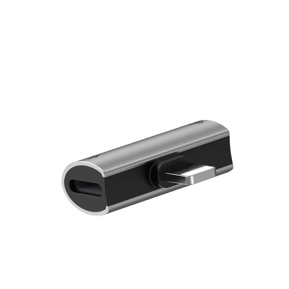 Baseus adapter L46 8-pin do 2x8-pin srebrno-czarny / 6
