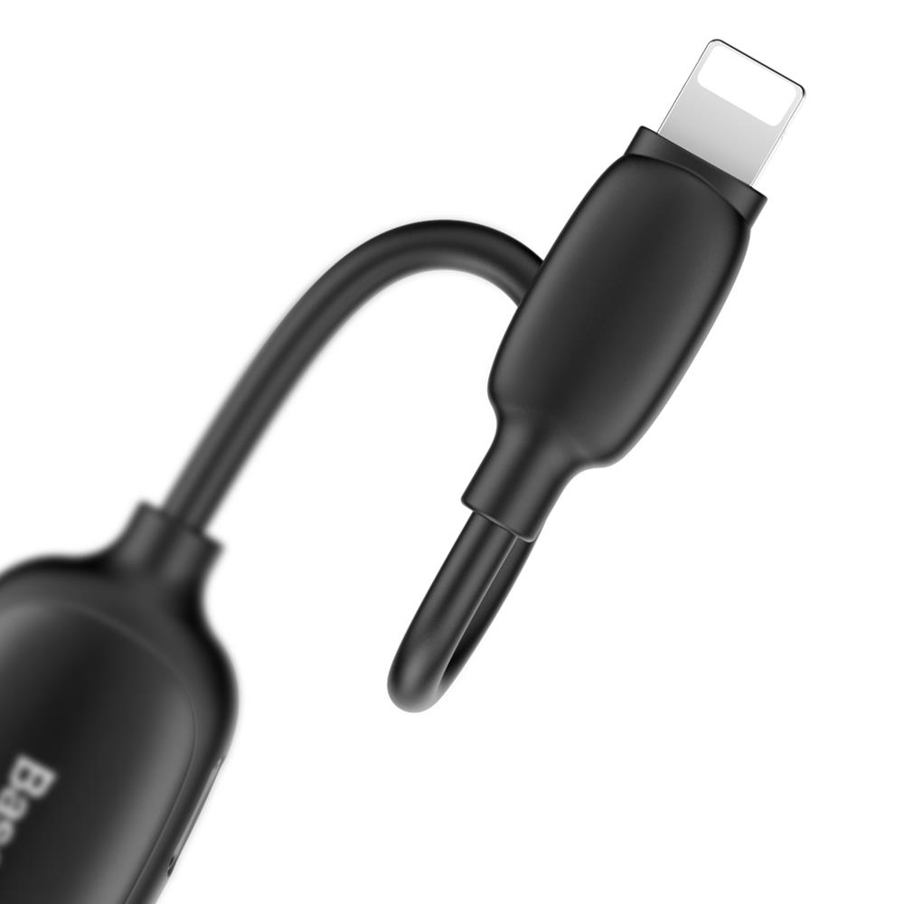 Baseus adapter L51 8-pin do 2x8-pin/jack 3,5mm czarny / 4