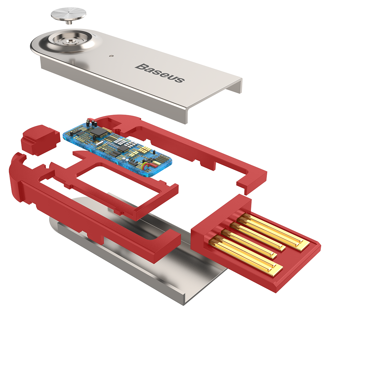 Baseus adapter odbiornik Bluetooth BA01 audio czerwony / 4