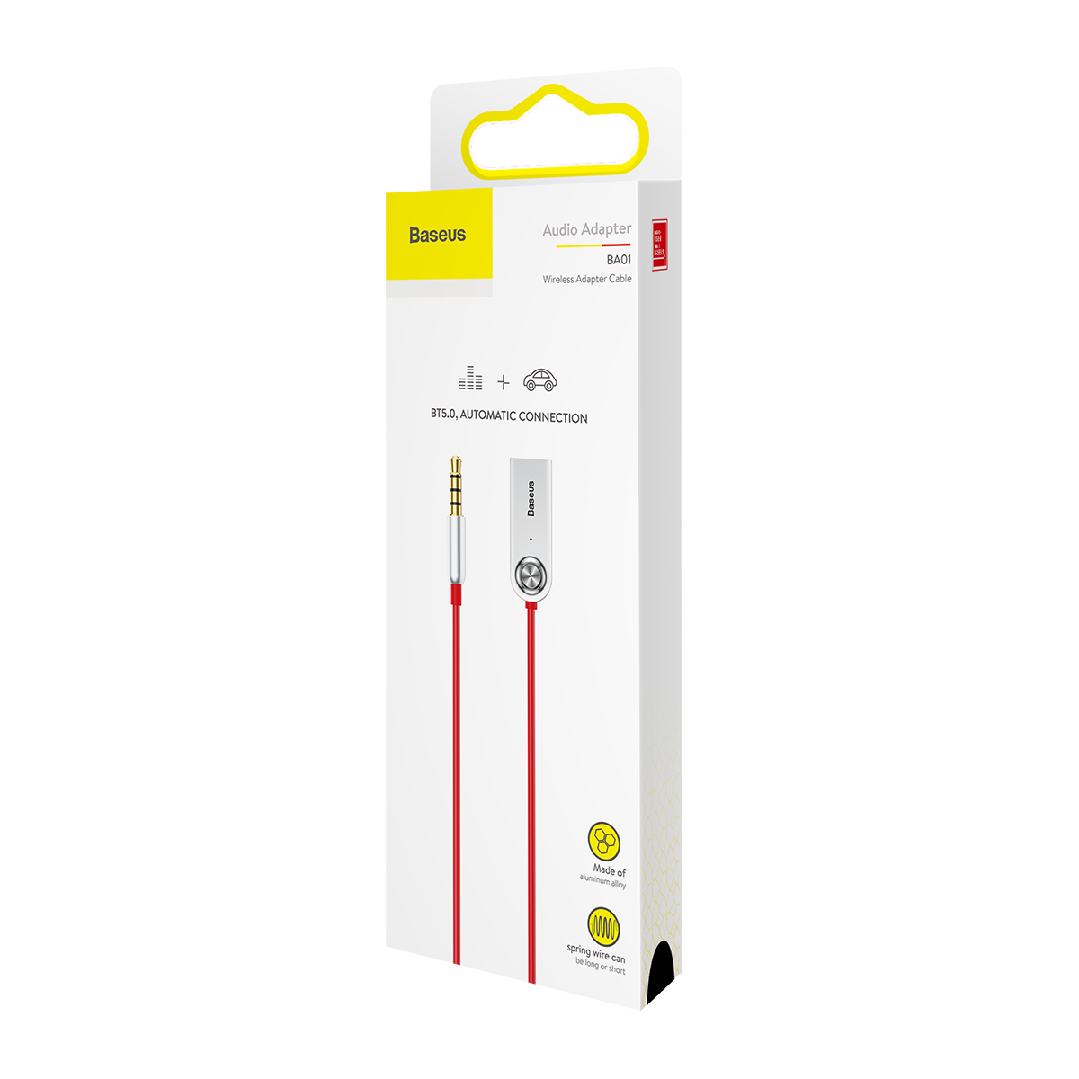 Baseus adapter odbiornik Bluetooth BA01 audio czerwony / 7