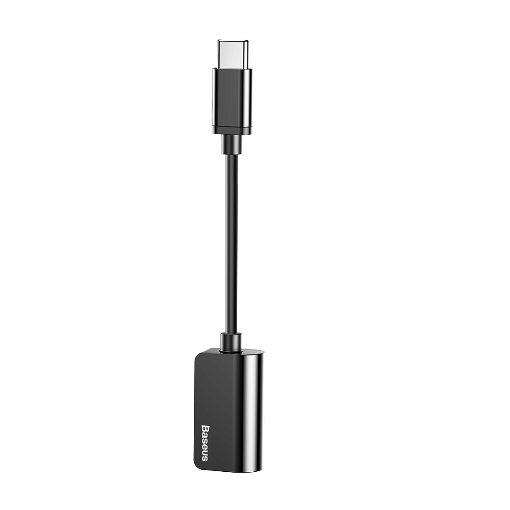 Baseus adapter USB L40 typ-C do USB typ-C / mini-jack (3,5 mm) czarny
