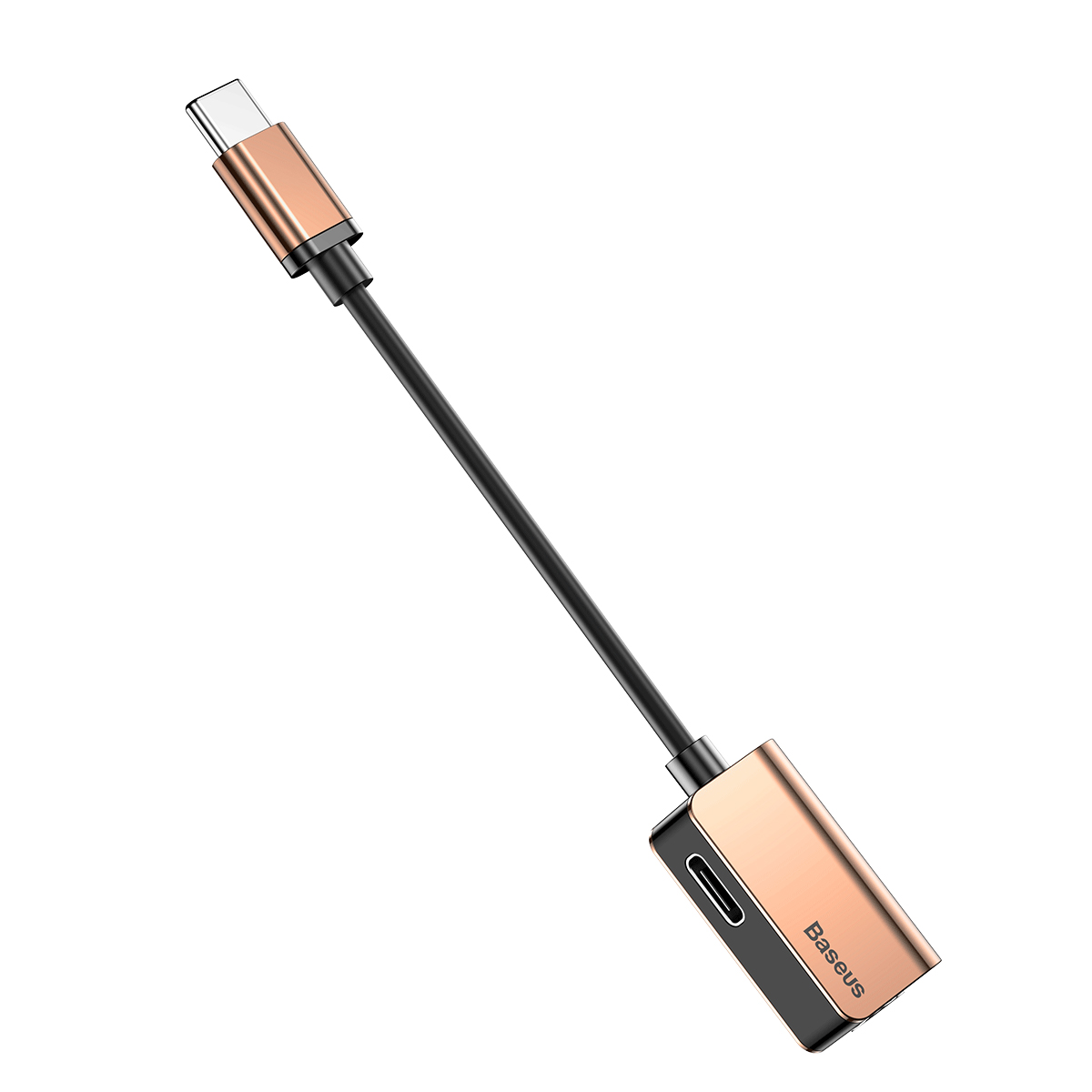 Baseus adapter USB L40 typ-C do USB typ-C / mini-jack (3,5 mm) rowo-zoty