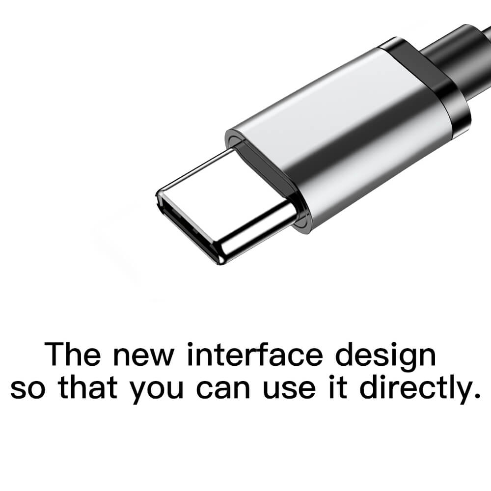 Baseus adapter USB L40 typ-C do USB typ-C / mini-jack (3,5 mm) srebrno-czarny / 3