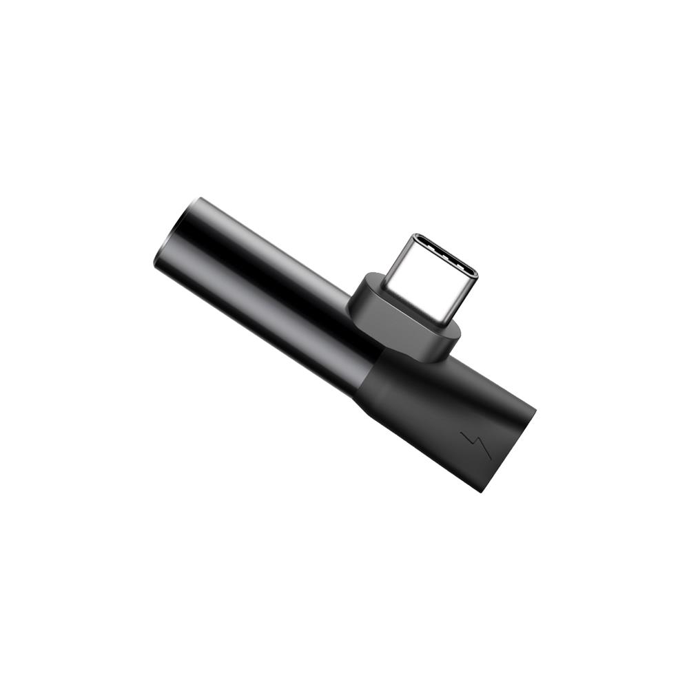 Baseus adapter USB L41 typ-C do USB typ-C / mini-jack (3,5 mm) czarny / 6