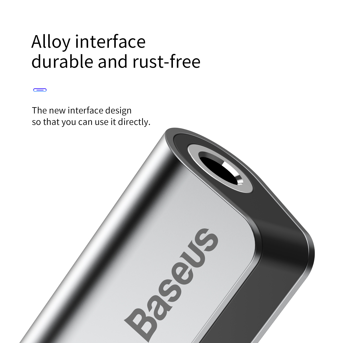 Baseus adapter USB L45 typ-C do USB typ-C / mini-jack (3,5 mm) srebrny / 5